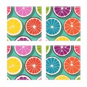 citrus polka pop teal large