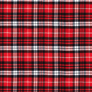 Lumberjack Plaid Red, Black and White 