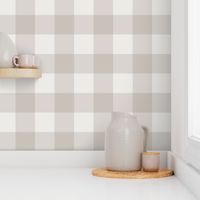 Warm Gray Gingham: Large Warm Grey Check - 3 Inch Check