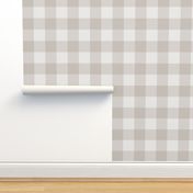 Warm Gray Gingham: Large Warm Grey Check - 3 Inch Check