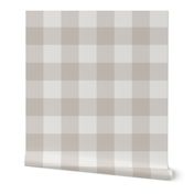 Warm Gray Gingham: Large Warm Grey Check - 3 Inch Check