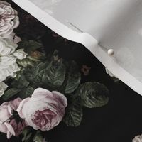 XSmall Moody Floral dark roses subdued