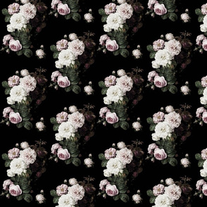 XSmall Moody Floral dark roses subdued