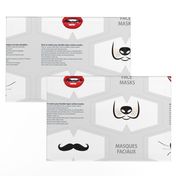 Fun face masks with lips mustache cat and dog snouts