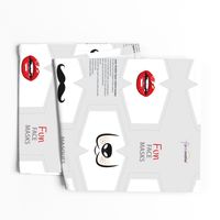 Fun face masks with lips mustache cat and dog snouts