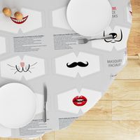 Fun face masks with lips mustache cat and dog snouts