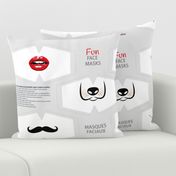 Fun face masks with lips mustache cat and dog snouts