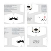 Fun face masks with lips mustache cat and dog snouts