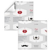 Fun face masks with lips mustache cat and dog snouts