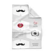 Fun face masks with lips mustache cat and dog snouts