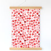Red Hearts Watercolor - Valentine's Day