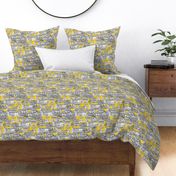 Paris toile yellow black small custom