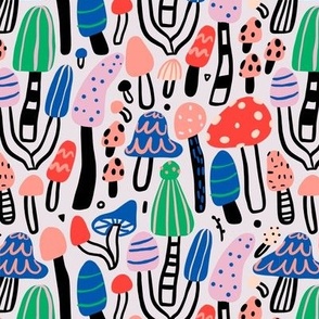 Small bold mushroom pattern