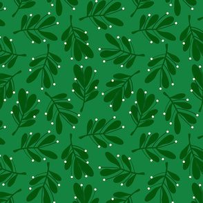 mistletoe on green