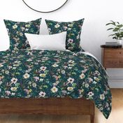 Verdure Wildflowers (teal) LRG