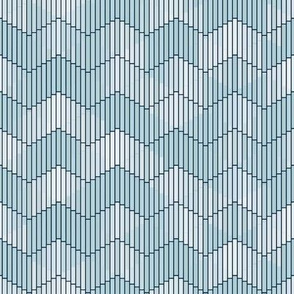 Light Blue and Silver Geometric Deco