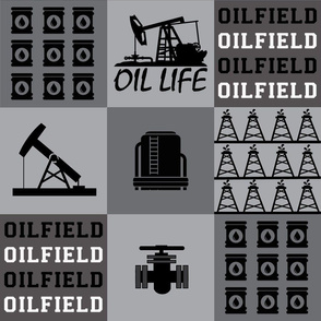 Oilfield patchwork 6  inch squares
