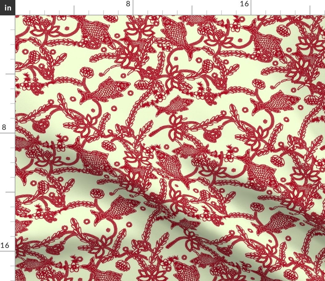 lace in boho style (cream red) 