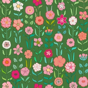 Vintage Flowers {Blush/Green}