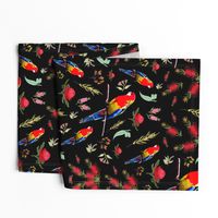 Australiana Rosella Garden - black, large 