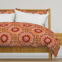 Boho Mandalas in Dark Red and Gold