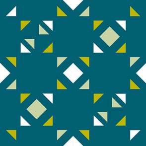 Geometric blue_yellow and green_103