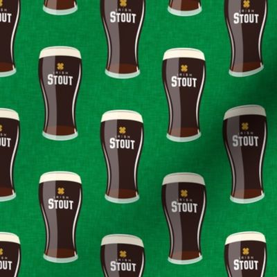 Irish stout - dark beer on dark green - LAD19