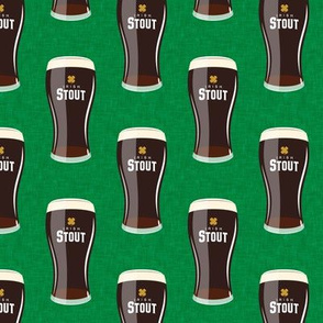 Irish stout - dark beer on dark green - LAD19