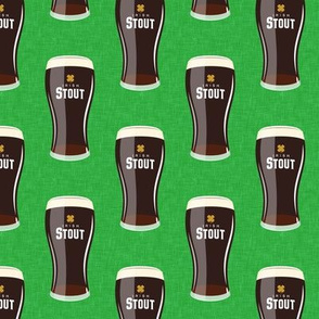 Irish stout - dark beer on green - LAD19