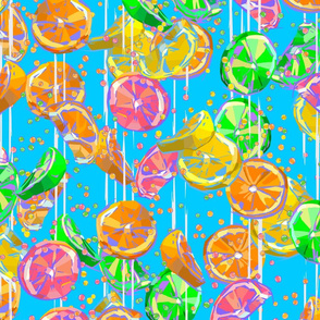 Pop Art Bright Blue Citrus Fizz