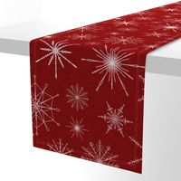 snowflakes red