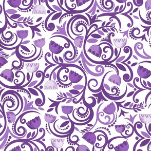 seventies boho flowers (purple)