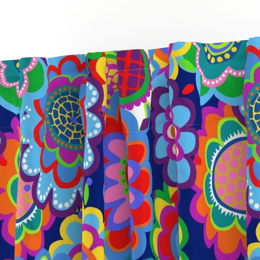 jewel tone mod 70s flowers large