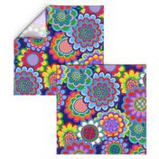 jewel tone mod 70s flowers large