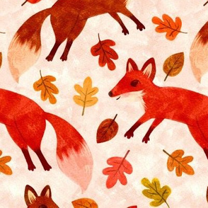 Watercolor Foxes 