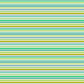 Vintage Stripes {Blue/Green} -small scale