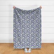 Field of Daisies in Navy Blue