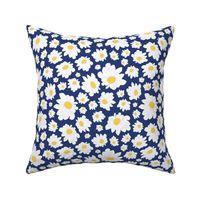 Field of Daisies in Navy Blue