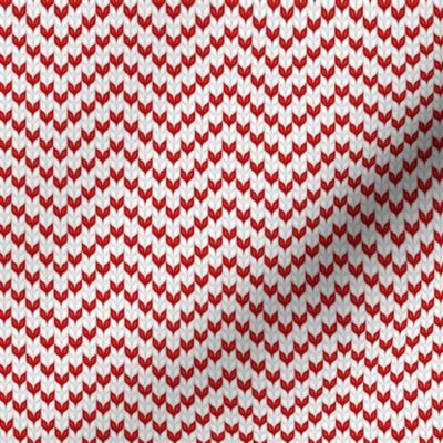 knit chevron red (small scale)