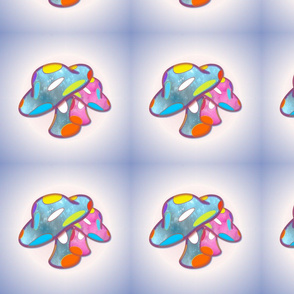 DUAL MUSHROOM- DOTS-BLUE-PINK