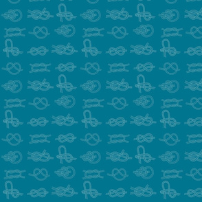 White Sea Knots mosaic blue