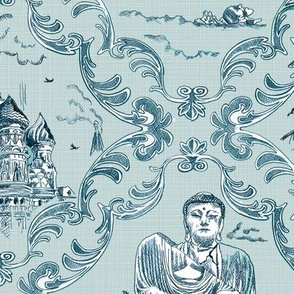 Post-Apocalypic World Toile TEAL