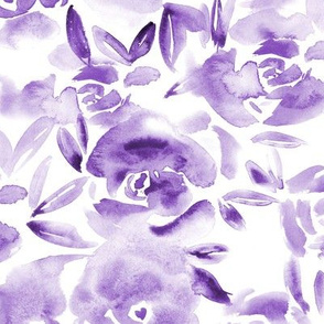 Rose garden in purple • watercolor florals
