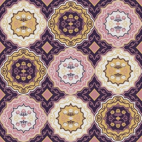 Boho Tiles - Purple/Yellow