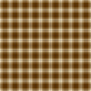 tartan brown and beige