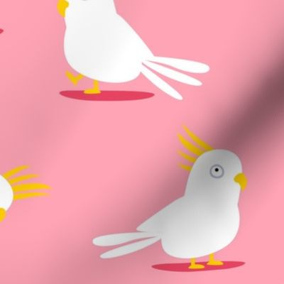 Comic Cockatoos pink