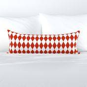 Harlequin Diamonds ~ Boudoir Red and White