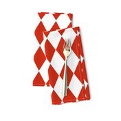 Harlequin Diamonds ~ Boudoir Red and White