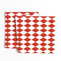 Harlequin Diamonds ~ Boudoir Red and White