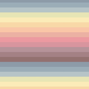 Oahu sunset stripe light horizontal 12x12
